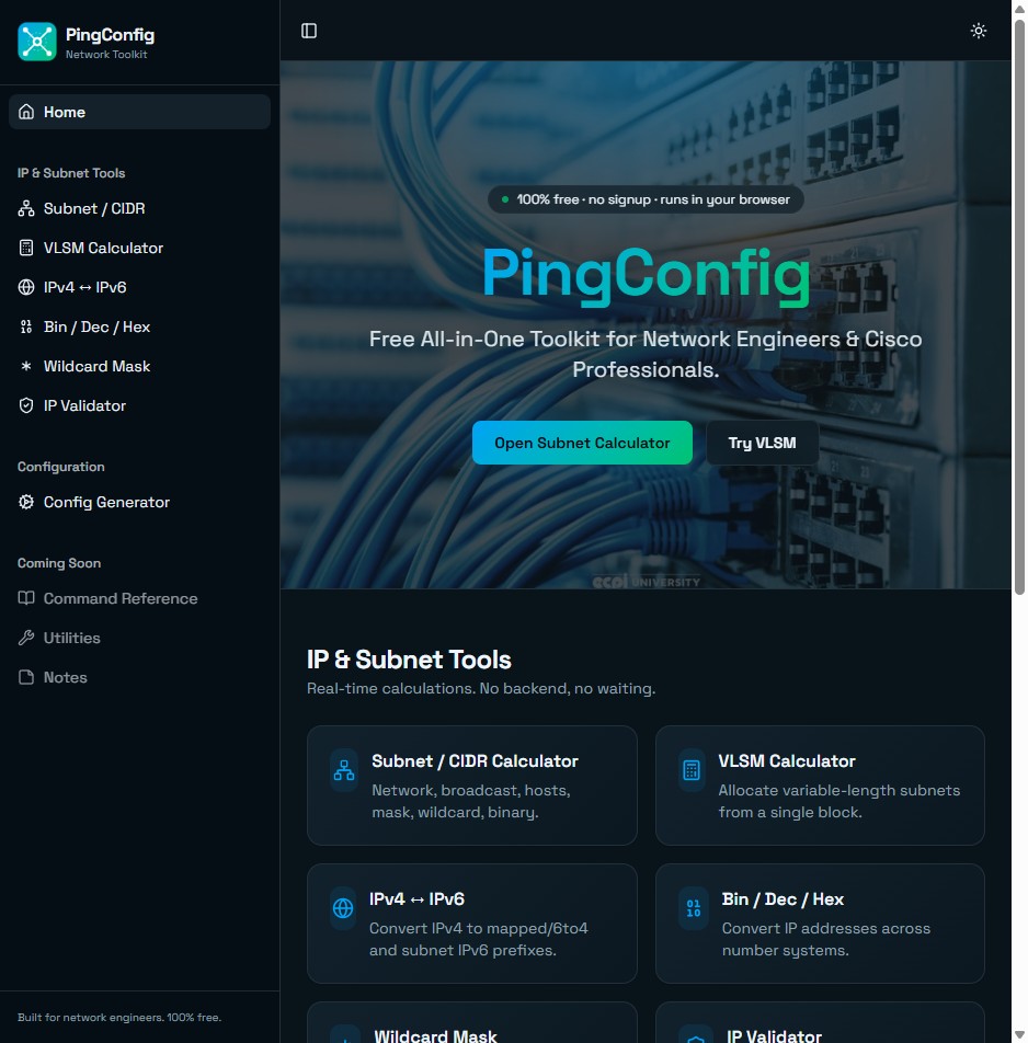 PingConfig — Software project by sySSwift